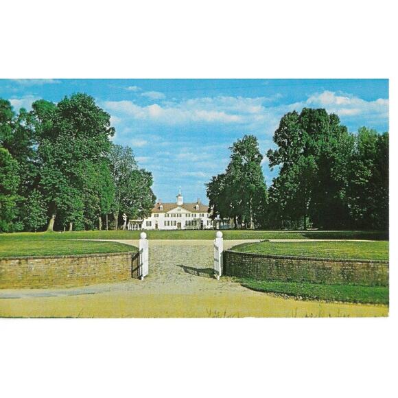Mount Vernon The West front As Seen From the Bowling Green Gate - Picture 1 of 2